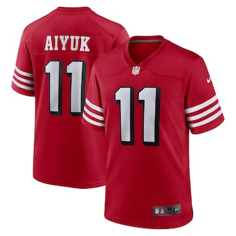 mens nike brandon aiyuk scarlet san francisco 49ers alternat